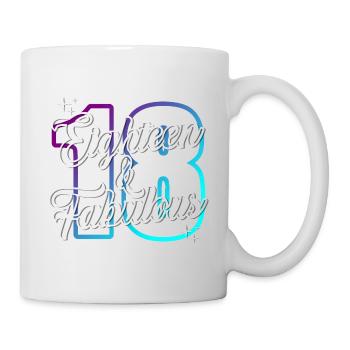 18 Cadeau d’anniversaire anniversaire disant 18 ans - Mug blanc - blanc - Droite
