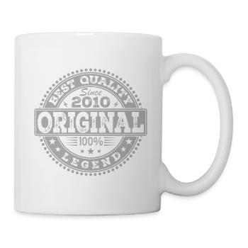 14. Geburtstag Original 2010 Vintage-Geschenk - Tasse - Weiß - Rechts