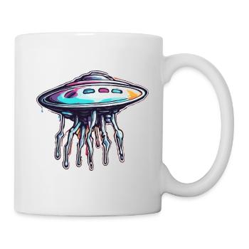 Alien / Vaisseau spatial / OVNI / Zone 51 / Tout / Mars - Mug blanc - blanc - Droite