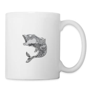 Don't Be A Dumb Bass Deep Sea Saltwater Fishing - Mug - white - Right