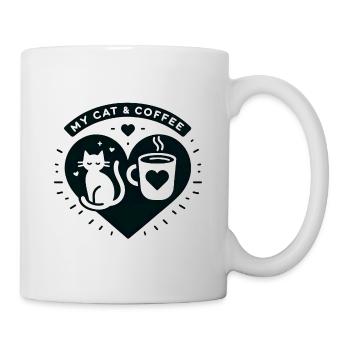 L’amour des chats dans le bonheur du café - Mug blanc - blanc - Droite
