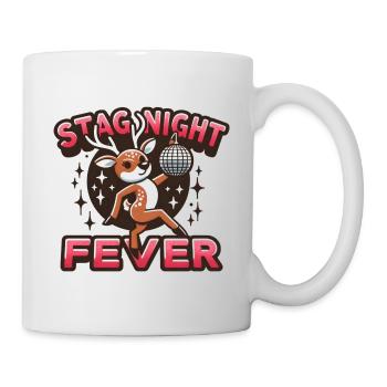 Junggesellenabschied Fever Disco Hirsch Spaß - Tasse - Weiß - Rechts