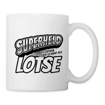 Superheld, clever getarnt als Lotse - Tasse - Weiß - Rechts