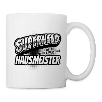 Superheld, clever getarnt als Hausmeister - Tasse - Weiß - Rechts