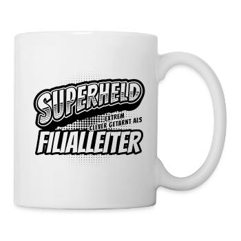 Superheld, clever getarnt als Filialleiter - Tasse - Weiß - Rechts