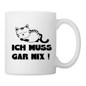 sleeping cat cat white cats gift - Mug - white - Right