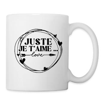 Ich liebe dich einfach. Alles Gute zum Valentinstag. Liebe. - Tasse - Weiß - Rechts
