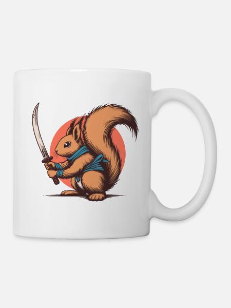 Squirrel Blade Funny Animals - Mug - white