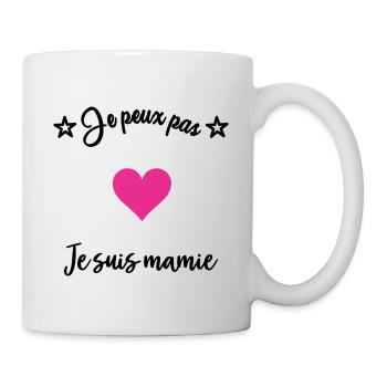 JE PEUX PAS JE SUIS MAMIE - Mug blanc - blanc - Droite