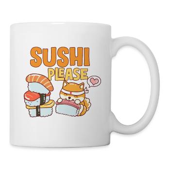 Shiba Inu Hund Sushi Japan Akita I Geschenk - Tasse - Weiß - Rechts