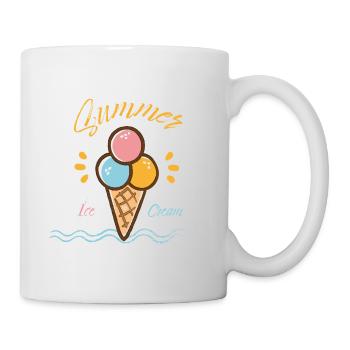 Ice Cream / Sommer Eis Bo-Grafik - Tasse - Weiß - Rechts