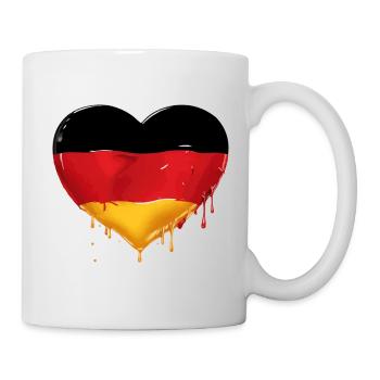 DEUTSCHLAND HERZ DEUTSCHLANDFAHNE DEUTSCHLAND - Tasse - Weiß - Rechts