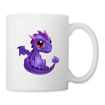 Baby Dragon Purple | Cute Purple Baby Dragon - Mug - white - Right