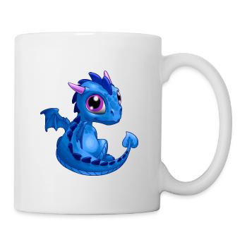 Baby Drache Blau | Niedlicher blauer Baby Drache - Tasse - Weiß - Rechts