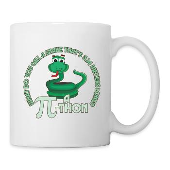 Math Pun Pi-thon Drôle Serpent Mathématiques Meme - Mug blanc - blanc - Droite