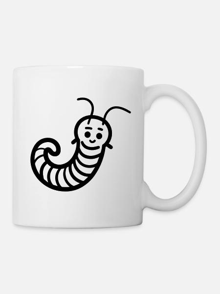 Raupe - Tasse - Weiß