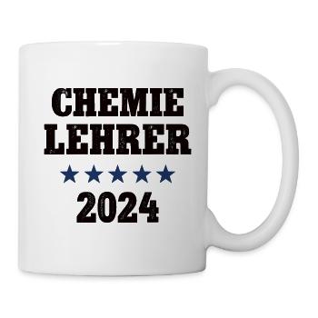 Chemielehrer 2024 Beruf Studium Lehramt Chemie - Tasse - Weiß - Rechts