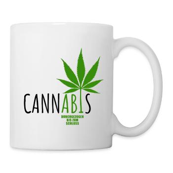 CannABIs Abi durchgezogen - Abitur - Spruch - Tasse - Weiß - Rechts