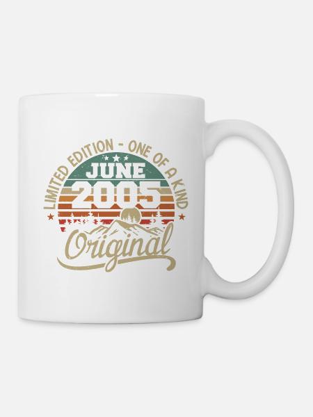 2005 Juin 2005 Original - Juin 2005 Anniversaire - Mug blanc - blanc