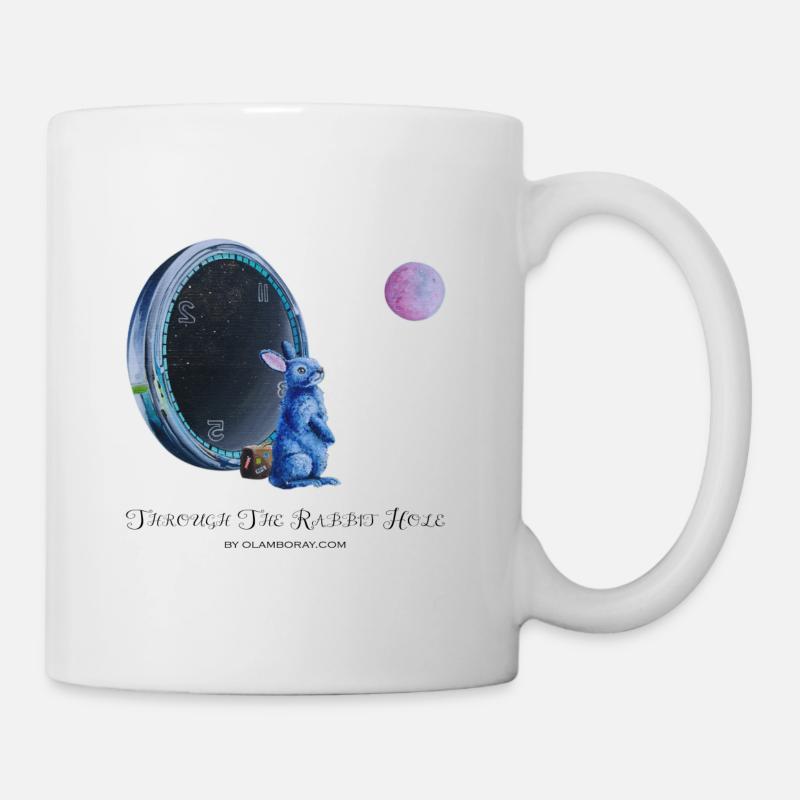 À Travers le Terrier - Voyage Surréaliste - Mug blanc - blanc