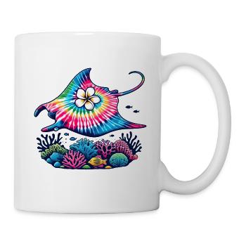 Tie Dye Ray Manta Kreuzfahrt Urlaub 2024 Hawaii - Tasse - Weiß - Rechts