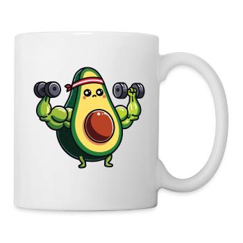 Avocado Gewichtheber Bodybuilder - Tasse - Weiß - Rechts