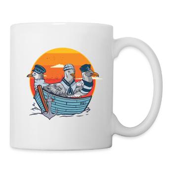 Mouettes Mouettes Oiseaux de mer Bateau Marins Marins - Mug blanc - blanc - Droite