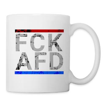 FCK AFD against Nazis against the right - Mug - white - Right