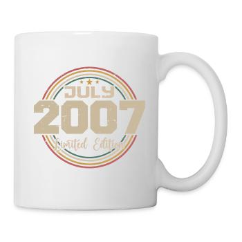 2007 Geburtstag Juli 2007 Geschenk Juli 2007 - Tasse - Weiß - Rechts