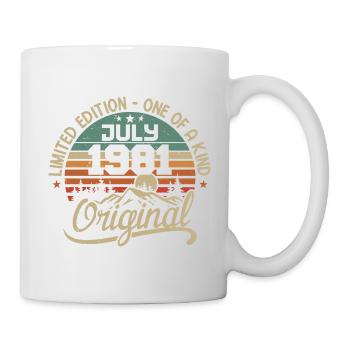 Juli 1981 Geburtstagsgeschenk 1981 Juli - Tasse - Weiß - Rechts