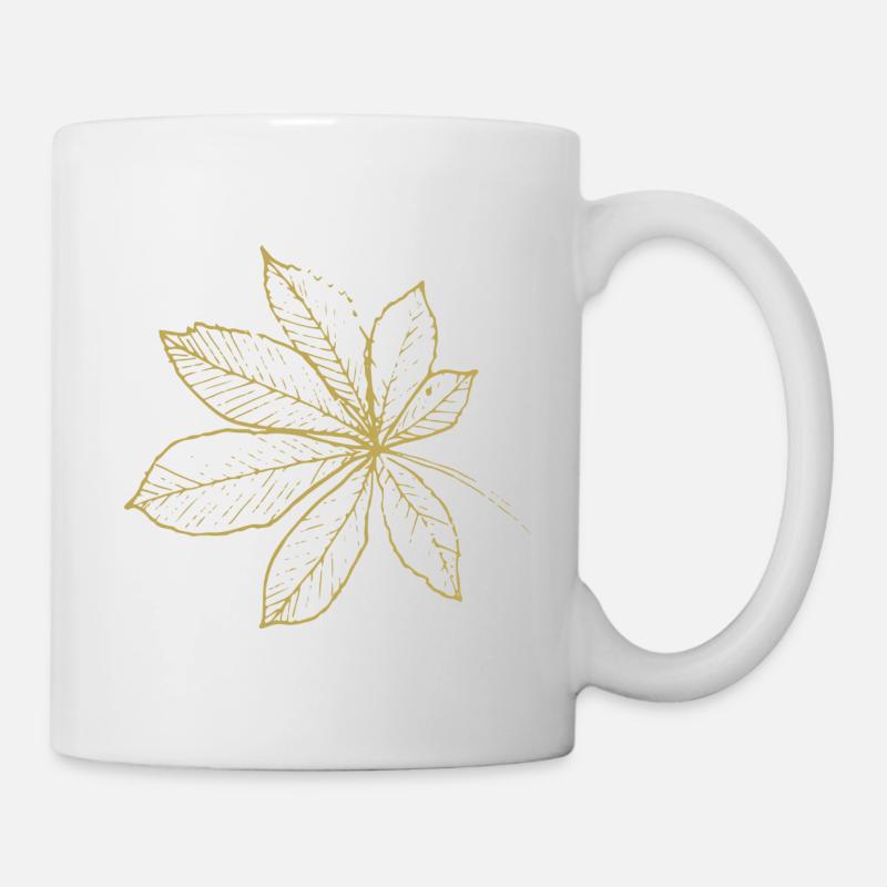 Dessins illustrés Splendeur verte avec feuille - Mug blanc - blanc