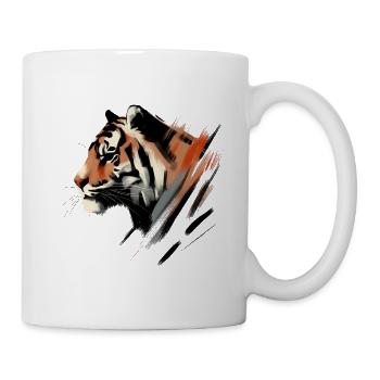 Majestätischer Tiger - Tasse - Weiß - Rechts