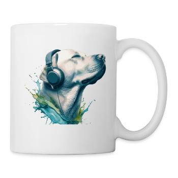 Labrador Retriever Dog Music Headphones Labbi Wau - Mug - white - Right