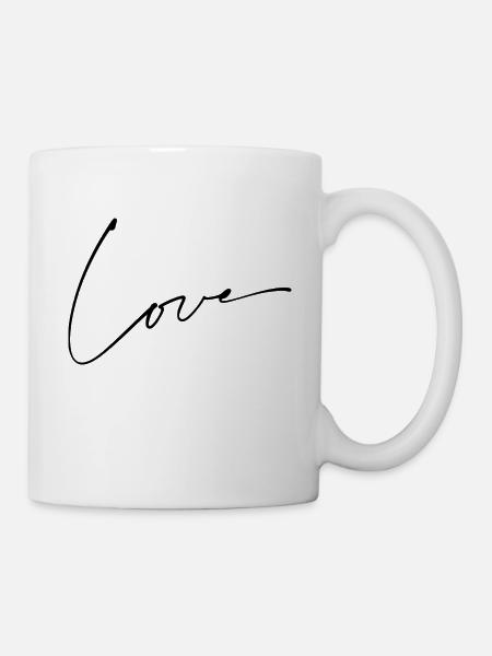 Love Font Black - Mug - white