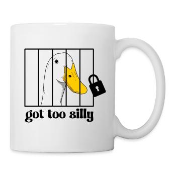 Gans hinter gittern - Tasse - Weiß - Rechts
