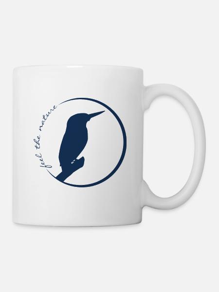 feel the nature - Eisvogel - Tasse - Weiß