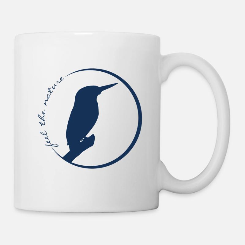 feel the nature - Eisvogel - Tasse - Weiß