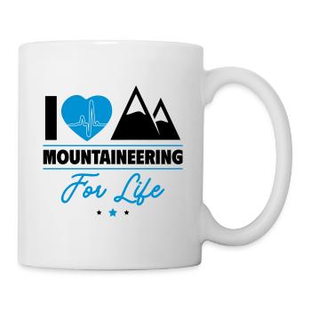 I Love Mountaineering – Made for Life - Mug - white - Right