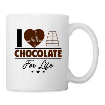 L’amour du chocolat pour la vie : seul le meilleur compte ! - Mug blanc - blanc - Droite