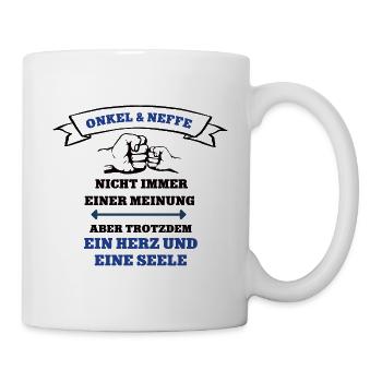 Onkel und Neffe Team Partnerlook Outfit Neffen - Tasse - Weiß - Rechts