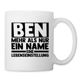 Vorname Ben - Tasse - Weiß - Rechts