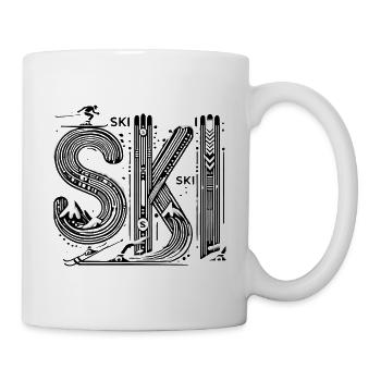 Ski Freeski Sports d’hiver Ski Piste Skieur - Mug blanc - blanc - Droite