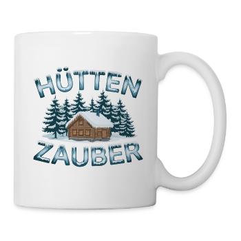 Hüttenzauber Hütte in den Bergen Berge Winter - Tasse - Weiß - Rechts