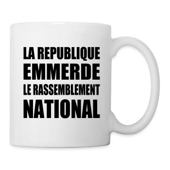 la jeunesse emmerde le rassemblement national - Mug blanc - blanc - Droite