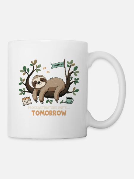 Procrastinators Unite: Tomorrow - Tasse - Weiß