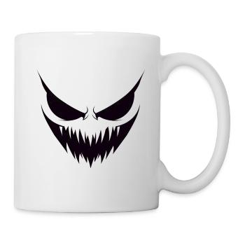 halloween, visage terrifiant pour la fête, peur - Mug blanc - blanc - Droite