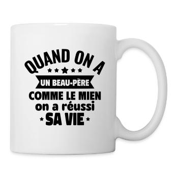 Un beau-père comme le mien, c'est le top - Mug blanc - blanc - Droite