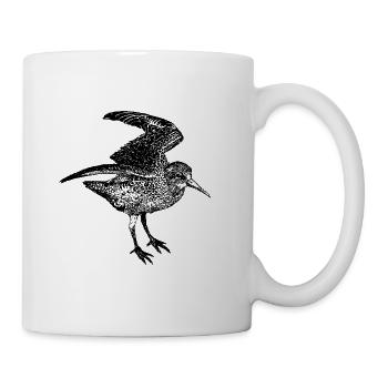 Petit bécasseau vif - Mug blanc - blanc - Droite