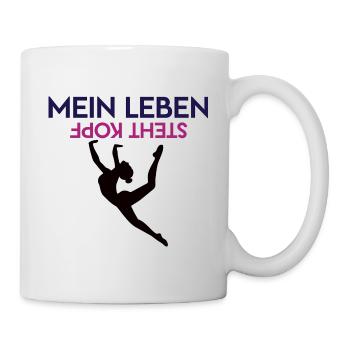 Kopfstand Lustiges Turn Outfit Kunstturnen Turner - Tasse - Weiß - Rechts