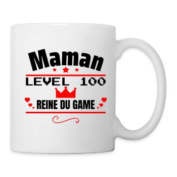 Maman Reine du Game Cadeau Fête des mères - Mug blanc - blanc - Droite